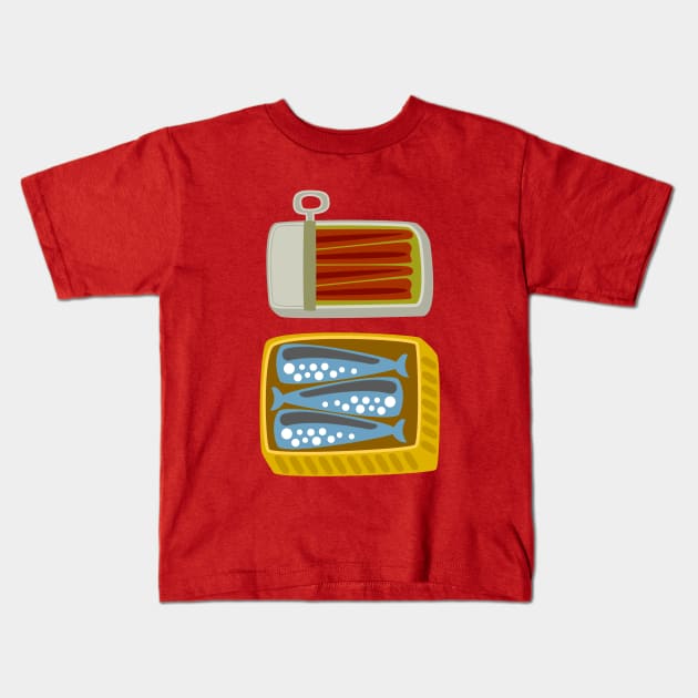 Canned Fish Kids T-Shirt by soniapascual